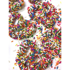SweetGourmet Milk Chocolate Covered Pretzels with Jimmies