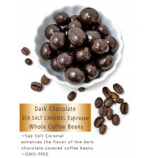 SweetGourmet Dark Chocolate Espresso Coffee Beans - Sea Salt Caramel