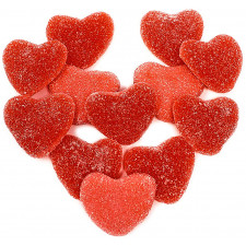 SweetGourmet Gummy Sanded Red Hearts