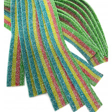 SweetGourmet Sour Blast Rainbow Belts Candy 150 PCS