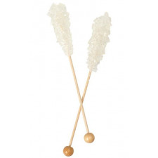 SweetGourmet Rock Candy Crystal Sticks White - Natural Candy